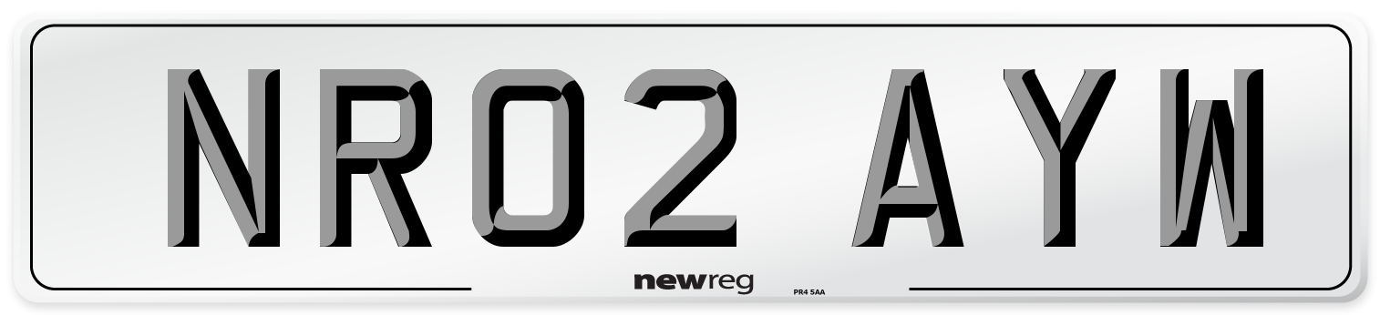 NR02 AYW Number Plate from New Reg
